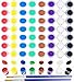COSBAY Acrylic Paint Strips For KidsAdultsBulk Set of 12 Washable Filled Paint Sets in 8 ColorsWith 12 PaintbrushesPainting Art Supplies Craft Paint Pots for Home Birthday Party Favors Brown Purple - Image 3