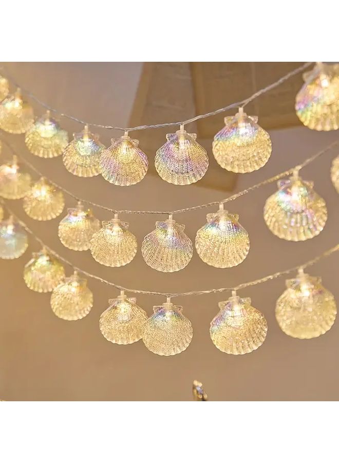 أضواء النجوم البحرية والقواقع والأسلاك المعلقة 78.74 بوصة 10 مصابيح LED أضواء خرافية لحفلات المنزل والزفاف - Image 3