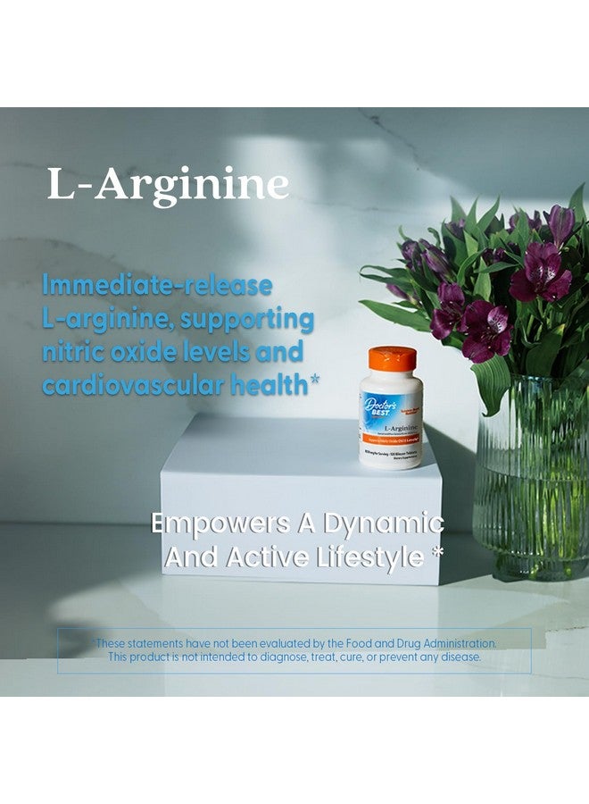 Doctor's Best Sustained Plus Immediate Release L-Arginine, Non-GMO, Vegan, Gluten & Soy Free, 500 mg, Tablet, 120 Count - Image 5