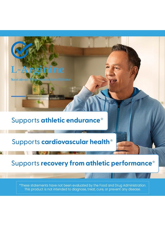 Doctor's Best Sustained Plus Immediate Release L-Arginine, Non-GMO, Vegan, Gluten & Soy Free, 500 mg, Tablet, 120 Count - Image 4