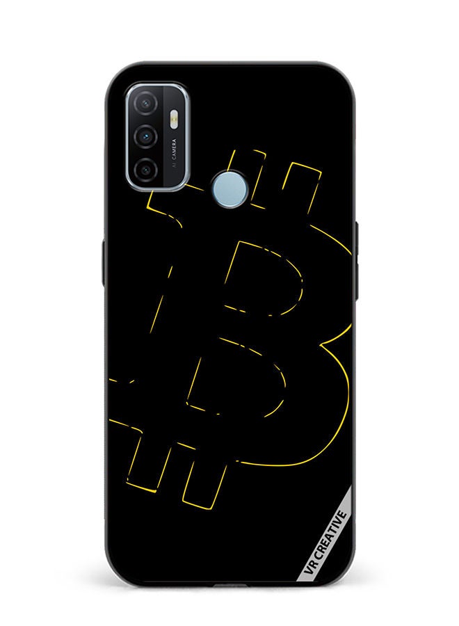 VR CREATIVE Protective Case Cover For Oppo A53 Bitcoin Design Multicolour - Image 1