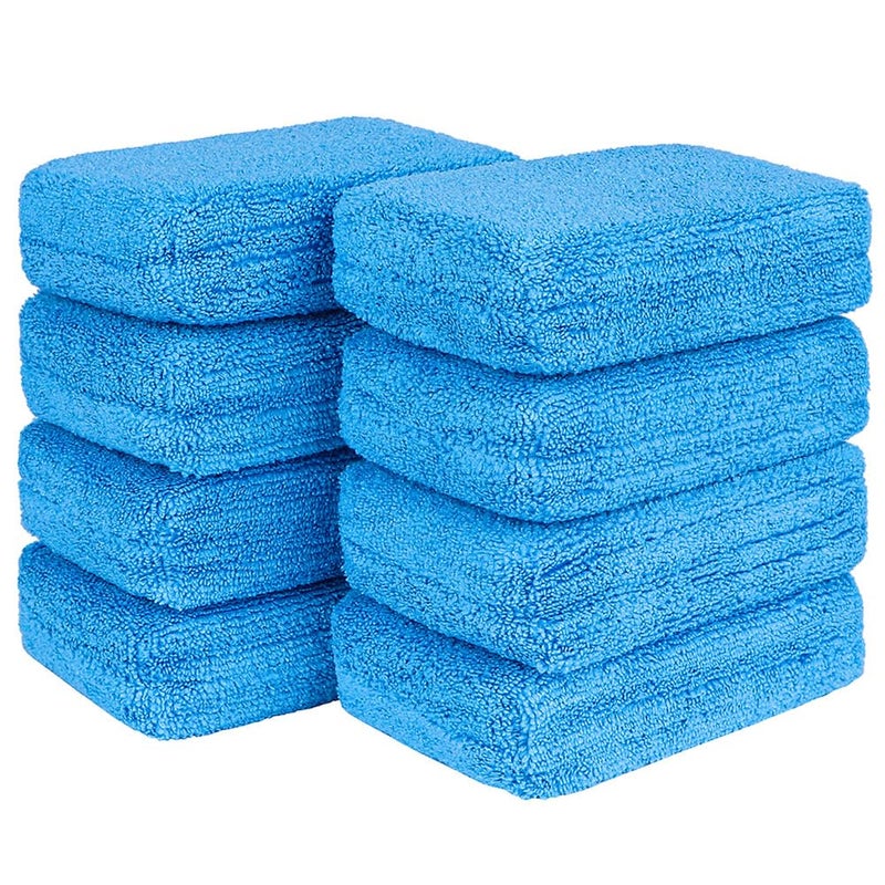 HOMEXCEL Microfiber Applicator Pads, Scratch-Free Car Wash Sponge for Cleaning, Premium Wax Foam Applicator Pads for Car Detailing, 5â€x3â€, 8Pack - Image 1