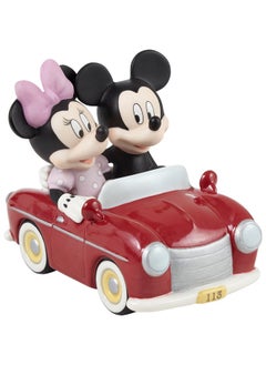 Precious Moments Precious Moments Mickey Mouse & Minnie Mouse Figurine | Disney Showcase You Sped Away with My Heart Mickey Mouse and Minnie Mouse Bisque Porcelain Figurine | Disney Decor & Gifts | Hand-Painted  - Image 1
