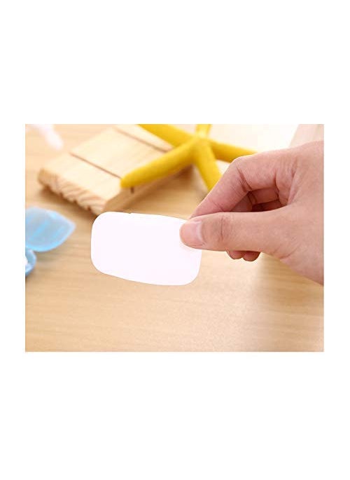 Prostuff.in Prostuffin 5 Packet 20 pc Each Packet Soap Paper Washing Hand Bath Clean Scented Slice Outdoor Travel Sheets Disposable Box Soap Portable Mini Paper Soap  - Image 4