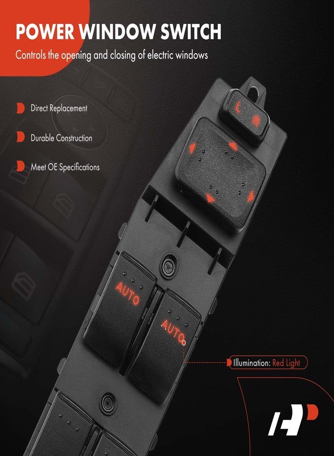 أ-بريميوم مفتاح نافذة كهربائية رئيسي من A-Premium متوافق مع مازدا CX-9 موديلات 2007، 2008، 2009، 2010، جهة السائق الأمامية اليسرى - Image 3