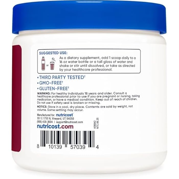 Nutricost Energy Drink Powder (Grape) (60 Servings) - Pre Workout Supplement with Natural Flavors - Non-GMO, Gluten-Free - Image 4