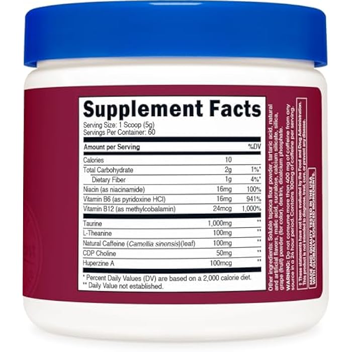 Nutricost Energy Drink Powder (Grape) (60 Servings) - Pre Workout Supplement with Natural Flavors - Non-GMO, Gluten-Free - Image 5