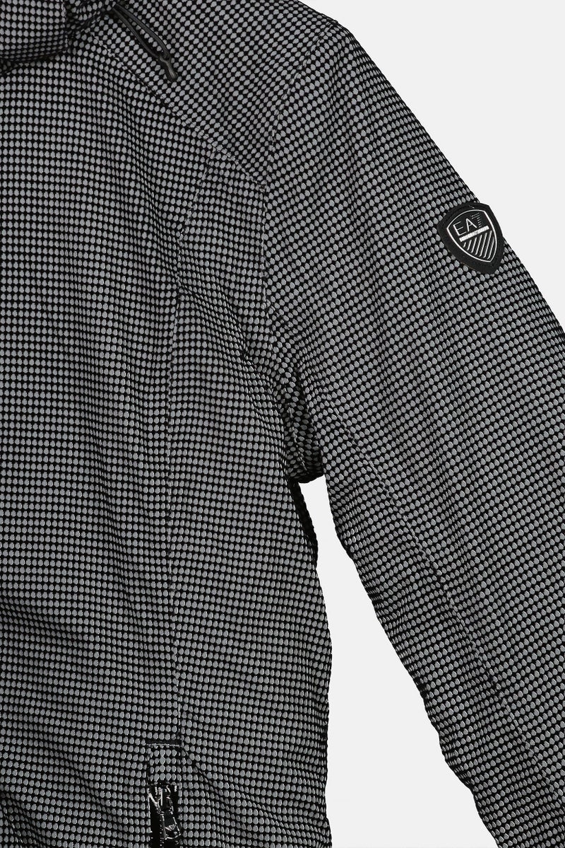 armani EA7 Emporio Armani Women Microdots Print Bomber Jacket, Navy - Image 5