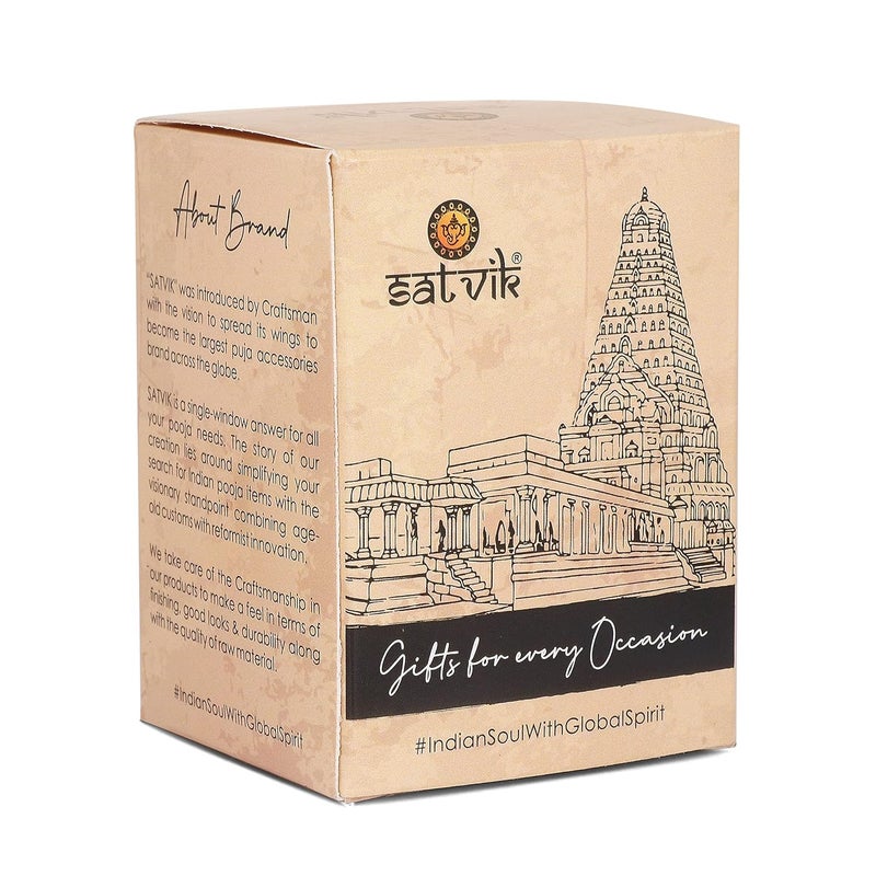 SATVIK STORE مجموعة ساتفيك من 1 قطعة تمثال لاكشمي غانيشا ثنائي معدني دييا لاكشمي غانباتي دييا اللورد غانيش تمثال لاكشمي مصباح زيت ديكور منزل معبد مكتب هندي هندو ديوالي بوجا بوجان هدية عودة منزلية - Image 4