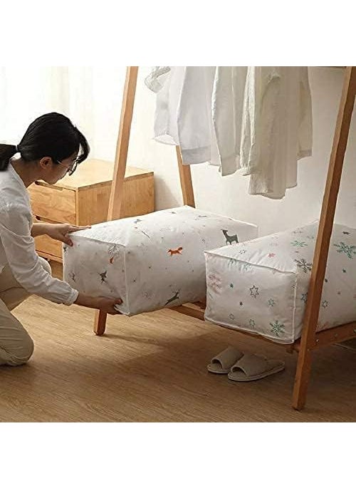 DYOMNIZY DYOMNIZY Waterproof Foldable Printed Square Bag Storage Organizer Moisture Proof Dust Proof Washable Bags for Storing Blankets Clothes Multicolor 2  - Image 3