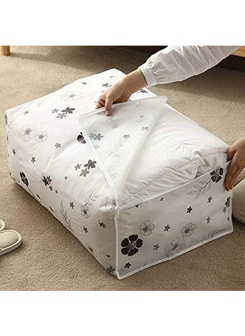DYOMNIZY DYOMNIZY Waterproof Foldable Printed Square Bag Storage Organizer Moisture Proof Dust Proof Washable Bags for Storing Blankets Clothes Multicolor 2  - Image 4