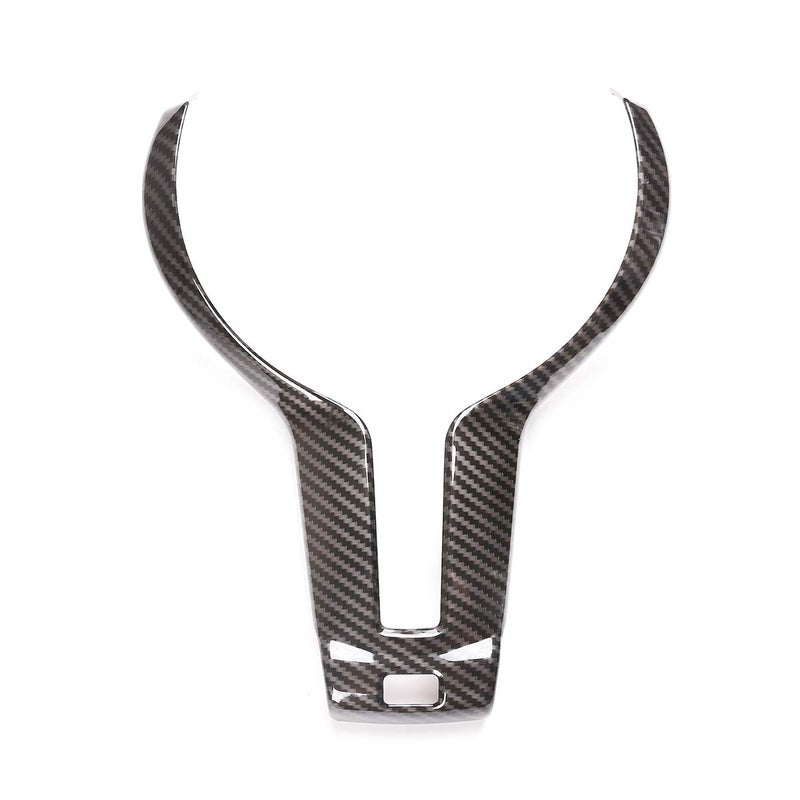 For BMW M Sport F20 F21 F32 F33 F06 F12 X5 F15 X6 F16 Car Interior Steering Wheel Trim Cover Accessories (Carbon Fiber, Style B)