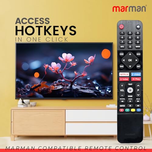 marman® Compatible with Motorola Tv Remote Control Original for Smart 4K QLED UHD OLED TV Without Voice Command and Google Assistant with Streaming App's- No Programming is Required - Image 2
