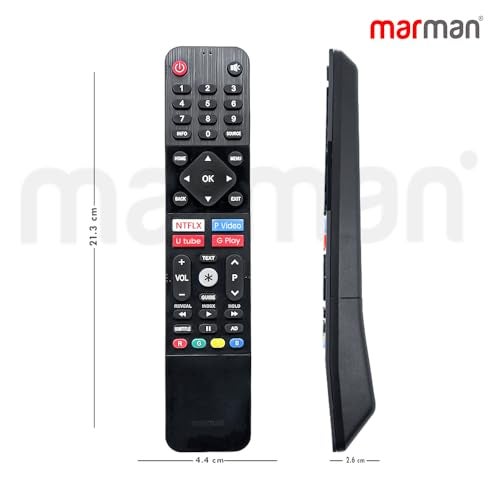 marman® Compatible with Motorola Tv Remote Control Original for Smart 4K QLED UHD OLED TV Without Voice Command and Google Assistant with Streaming App's- No Programming is Required - Image 3