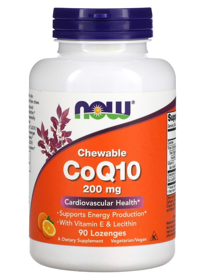 now Chewable CoQ10 200 mg 90 Lozenges
