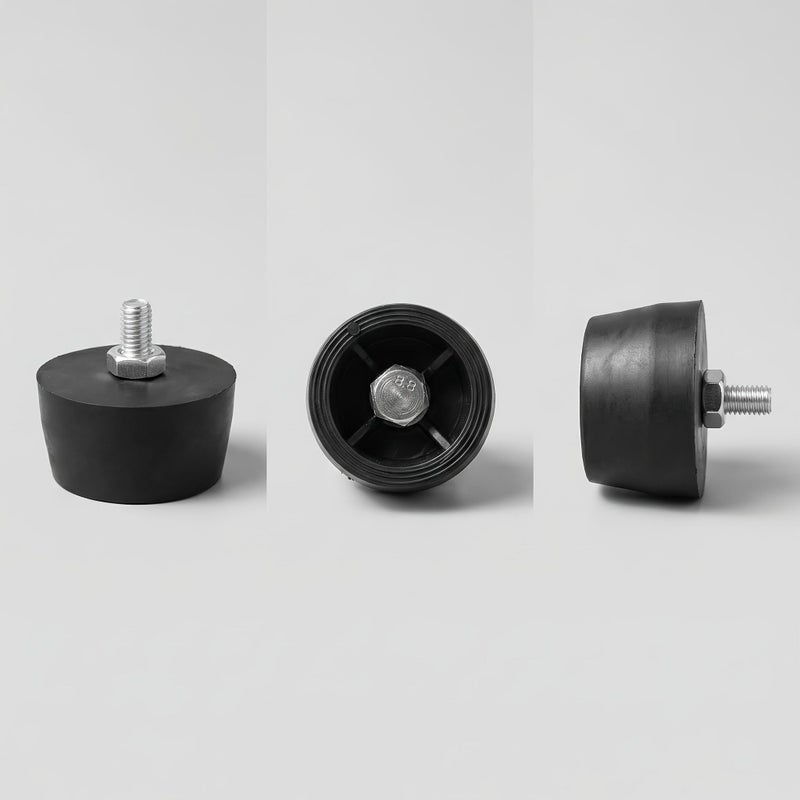 2 Pack Heavy Duty M8 Anti Vibration Rubber Feet Pads for Air Compressor Pump HVAC Motors - Image 2