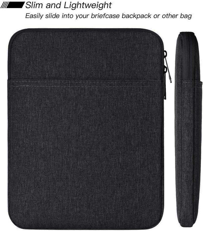 Tablet Sleeve Case Upto 11.5 inch for iPad 10.2/9.7/10.9/Pro 11/Samsung/Lenovo/Galaxy Tab A9 Plus/S7/S8/S9/Realme Pad/Oppo Pad/Xiaomi Mi pad 7/Redmi Pad, Oneplus Pad (with Pocket), Black