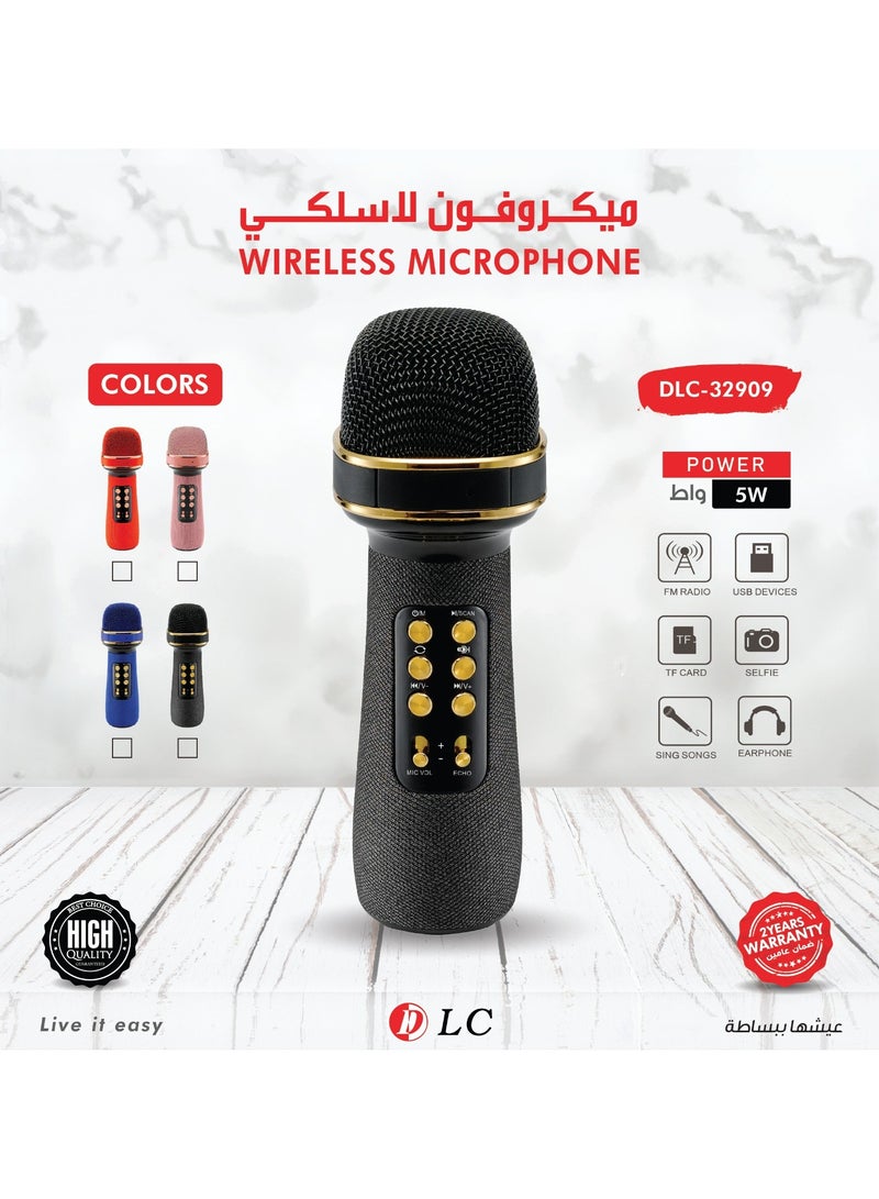 DLC Microphone Bluetooth, 7-in-1 Portable Wireless Microphone Handheld Mic Speaker Singing Home Party Birthday Wedding for All Smartphones Gift for Kids (Black)  - Image 2