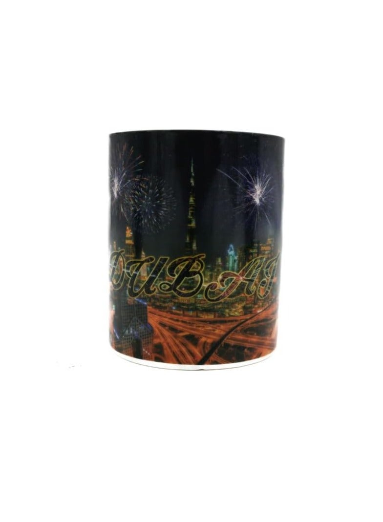 AKDC Dubai Printed Ceramic Coffee Mug Multicolor - Image 3