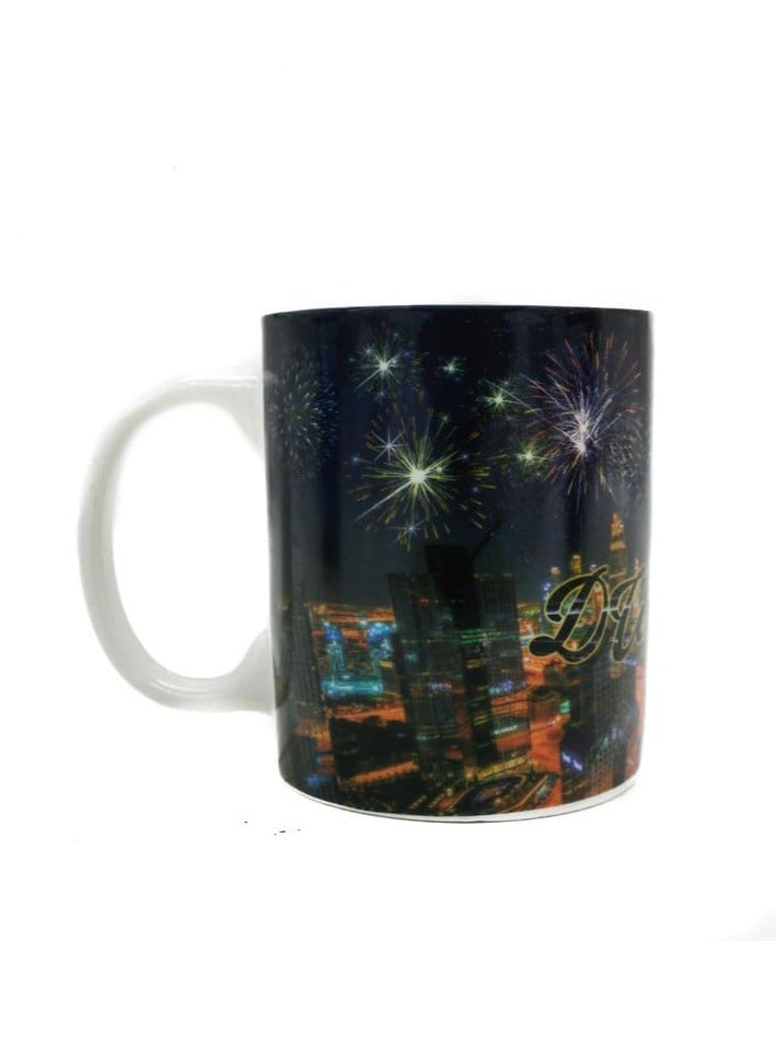 AKDC Dubai Printed Ceramic Coffee Mug Multicolor - Image 1