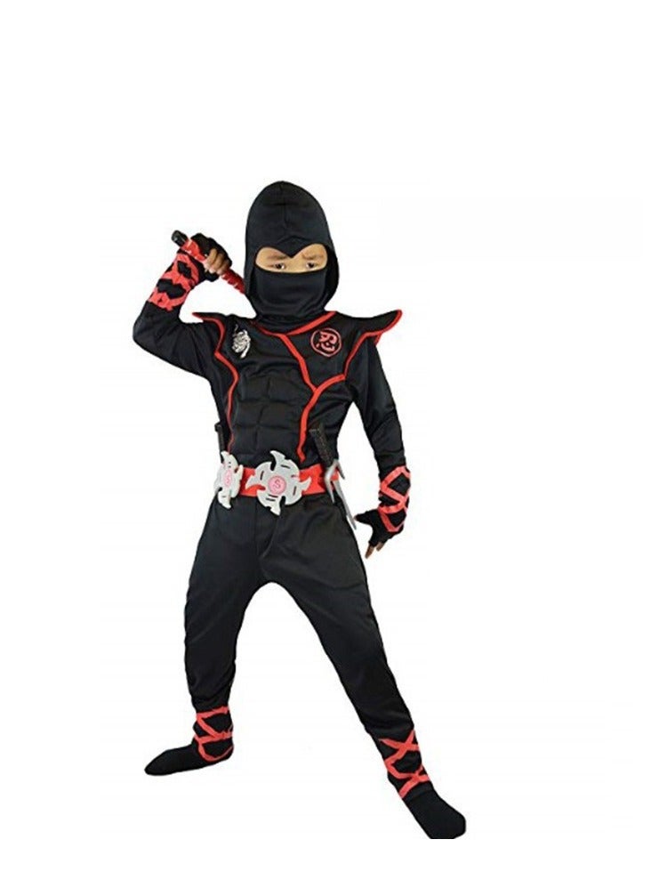 Ninja Muscle Costume Deluxe Set For Boys Kungfu Outfit - Image 1