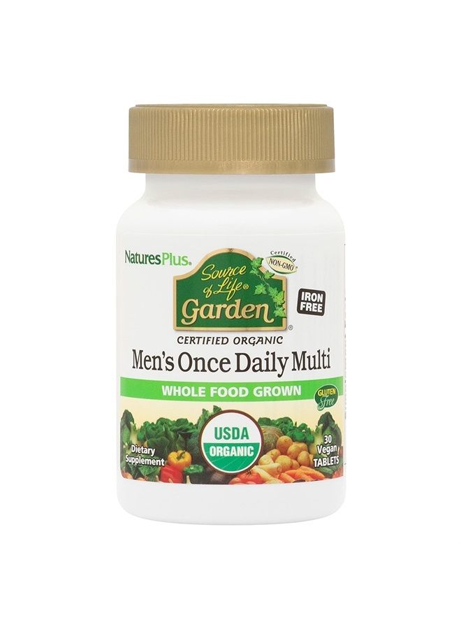Nature's Plus ناتشرز بلس مصدر الحياة حديقة الفيتامينات المتعددة المعتمدة للرجال - مكونات غذائية نقية وطبيعية - تعزيز الطاقة - 30 قرص نباتي (30 حصة) - Image 1