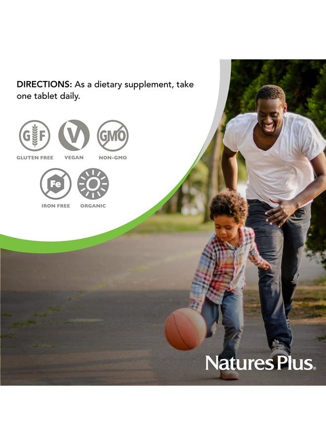 Nature's Plus ناتشرز بلس مصدر الحياة حديقة الفيتامينات المتعددة المعتمدة للرجال - مكونات غذائية نقية وطبيعية - تعزيز الطاقة - 30 قرص نباتي (30 حصة) - Image 5