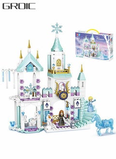 GROIC Princess Castle Block Set,Castle Model,360 Pieces of Girls Palace House Castle Block Toys,Puzzle Building Set, STEM Building Toys,DIY Miniature Block Toys  - Image 1