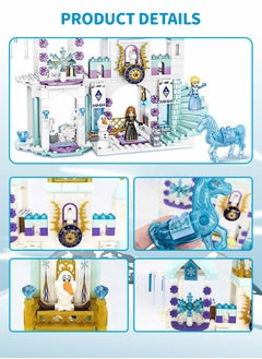 GROIC Princess Castle Block Set,Castle Model,360 Pieces of Girls Palace House Castle Block Toys,Puzzle Building Set, STEM Building Toys,DIY Miniature Block Toys  - Image 3