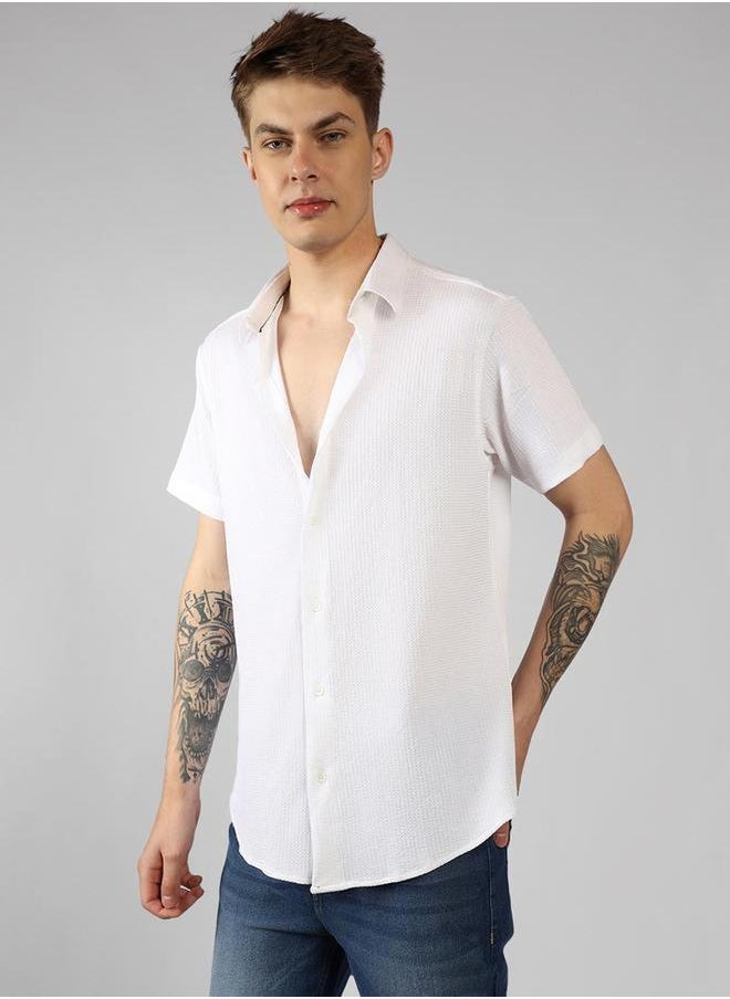 Dennis Lingo Button-Down Collar Plain Casual Shirt by Styli  - Image 2