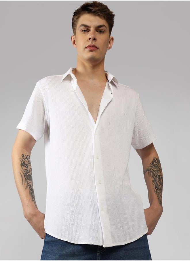 Dennis Lingo Button-Down Collar Plain Casual Shirt by Styli  - Image 1