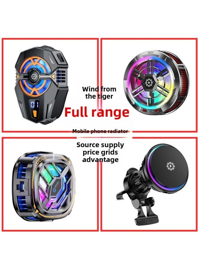 SOURCE X13 Wireless Charging 15W Semiconductor Refrigeration Magnetic Mobile Phone Radiator Live Cooling Artifact-Color:X2 Broadcast With Universal Adapter 【black】】 - Image 2