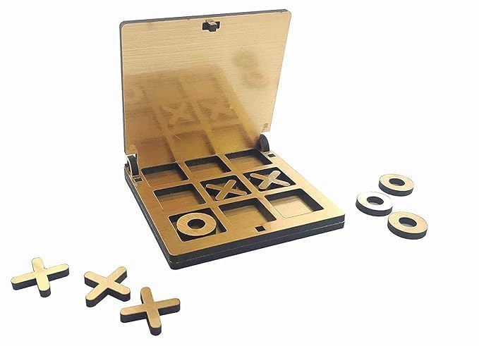 Braintastic Wooden Tic Tac Toe Portable Game-Pack of 6 for Birthday Return Gifts Party Pack, Travel Board Game, Return Favors for All Age Group Kids & Adults - Image 3