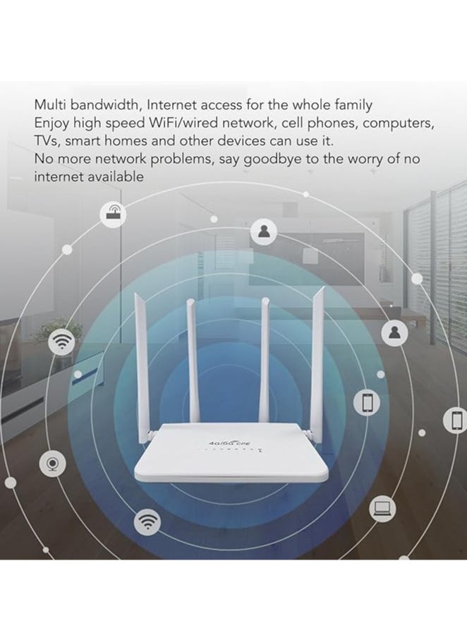 General - CPE R103-E 5M 4G LTE WiFi Router, WiFi Hotspot Router with 4 Antennas, 300Mbps Unlocked LTE Modem Router with SIM Card Slot for Asia (EU Version - UK Power Supply) - Image 1