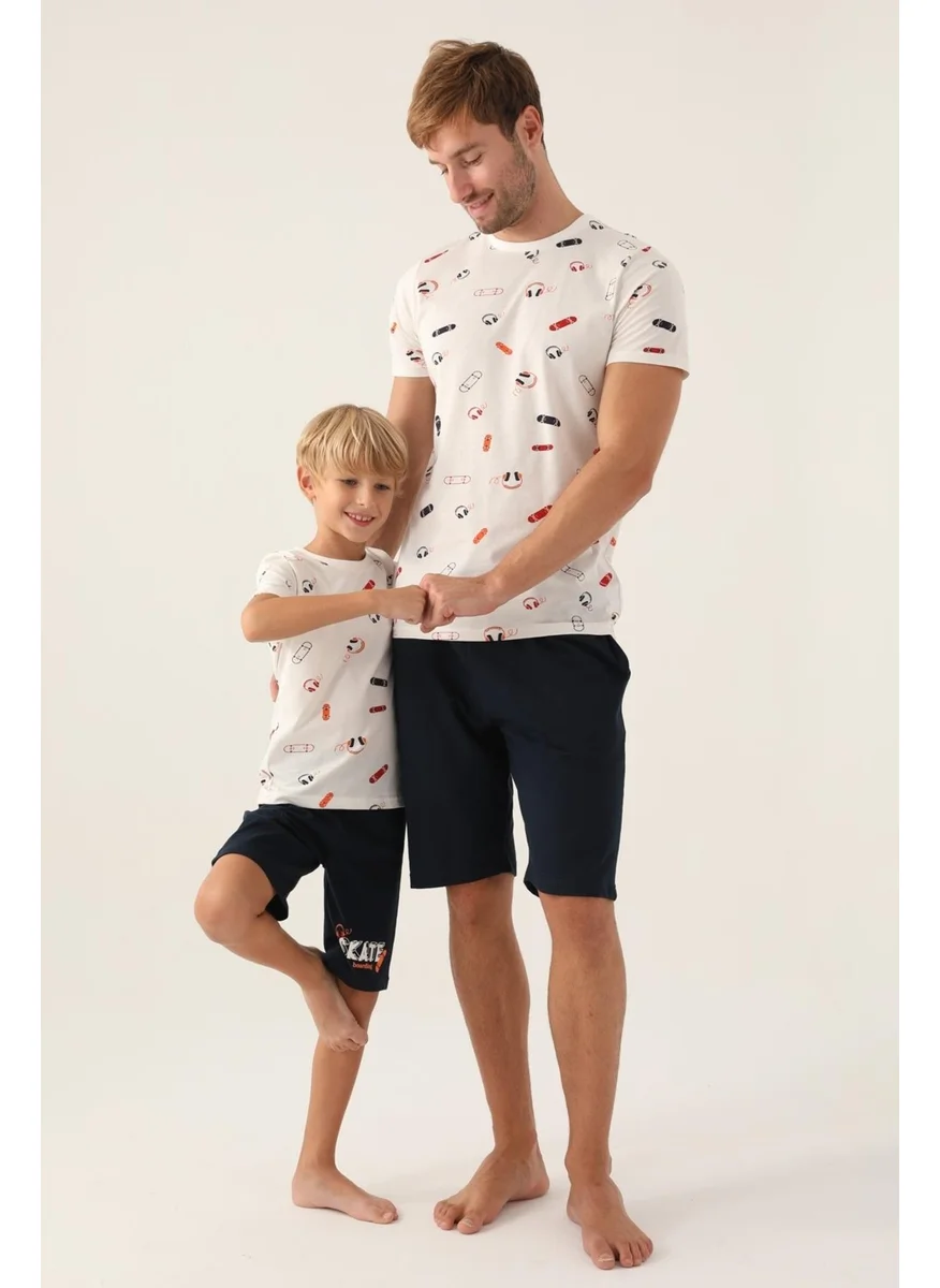 Arnetta Father Son T-Shirt and Bermuda Shorts Set, Cotton, (Price Separately)