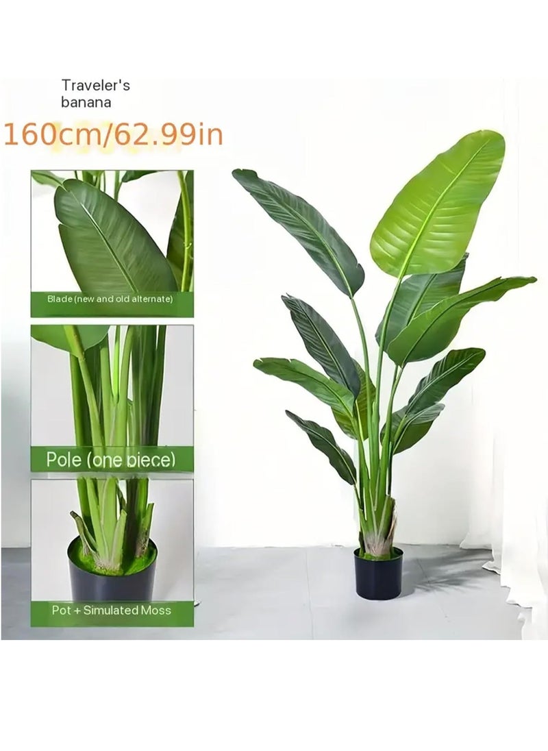 Decorhills Decorhills Artificial Monstera Plant Strelitzia Nicolai Plant for Living Room, Bedroom, Balcony, Garden, Office (MBP-160-10)  - Image 4