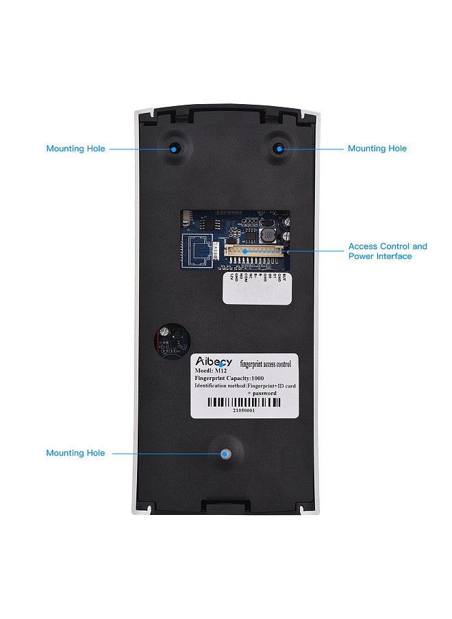 Fingerprint Access Control Time Attendance Machine Biometric Time Clock Employee Checking-in Recorder Fingerprint/Password/ID Card Recognition Multi-language