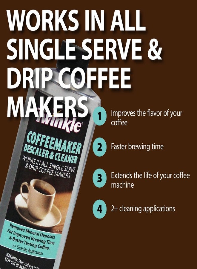 Twinkle Product Title Coffee Maker Cleaner (8 Fl Oz.) - Automatic Drip & Single Serve Coffeemaker Descaler/Removes Mineral, Hard Water, Lime, & Calcium Deposits/Improves Brewing Time & Coffee Taste - Image 5