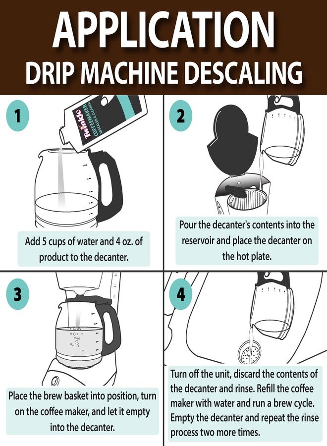 Twinkle Product Title Coffee Maker Cleaner (8 Fl Oz.) - Automatic Drip & Single Serve Coffeemaker Descaler/Removes Mineral, Hard Water, Lime, & Calcium Deposits/Improves Brewing Time & Coffee Taste - Image 4