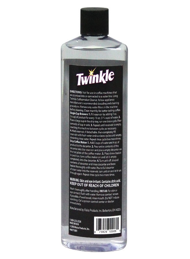 Twinkle Product Title Coffee Maker Cleaner (8 Fl Oz.) - Automatic Drip & Single Serve Coffeemaker Descaler/Removes Mineral, Hard Water, Lime, & Calcium Deposits/Improves Brewing Time & Coffee Taste - Image 2
