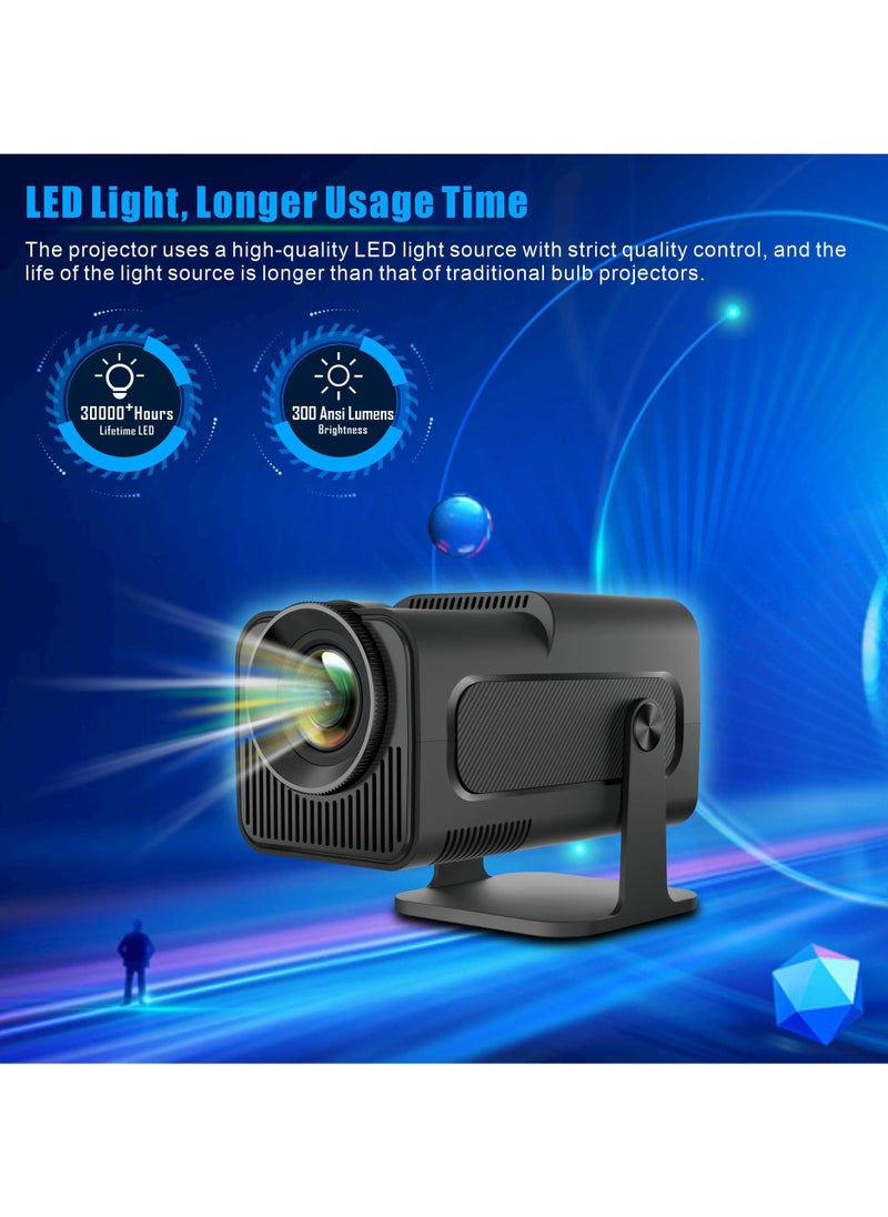 Generic - HY320 4K Smart Projector, 10000 Lumens, Auto Keystone, WiFi 6 & BT 5.0, Android 11, Portable Home Theater, UK Plug - Image 1