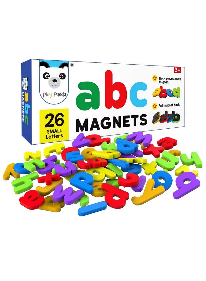 Play Panda Abc Magnets Small Letters That Work On Any Fridge And Dry Erase Magnetic Board Ideal For Alphabet Learning & Spelling Games - Image 1