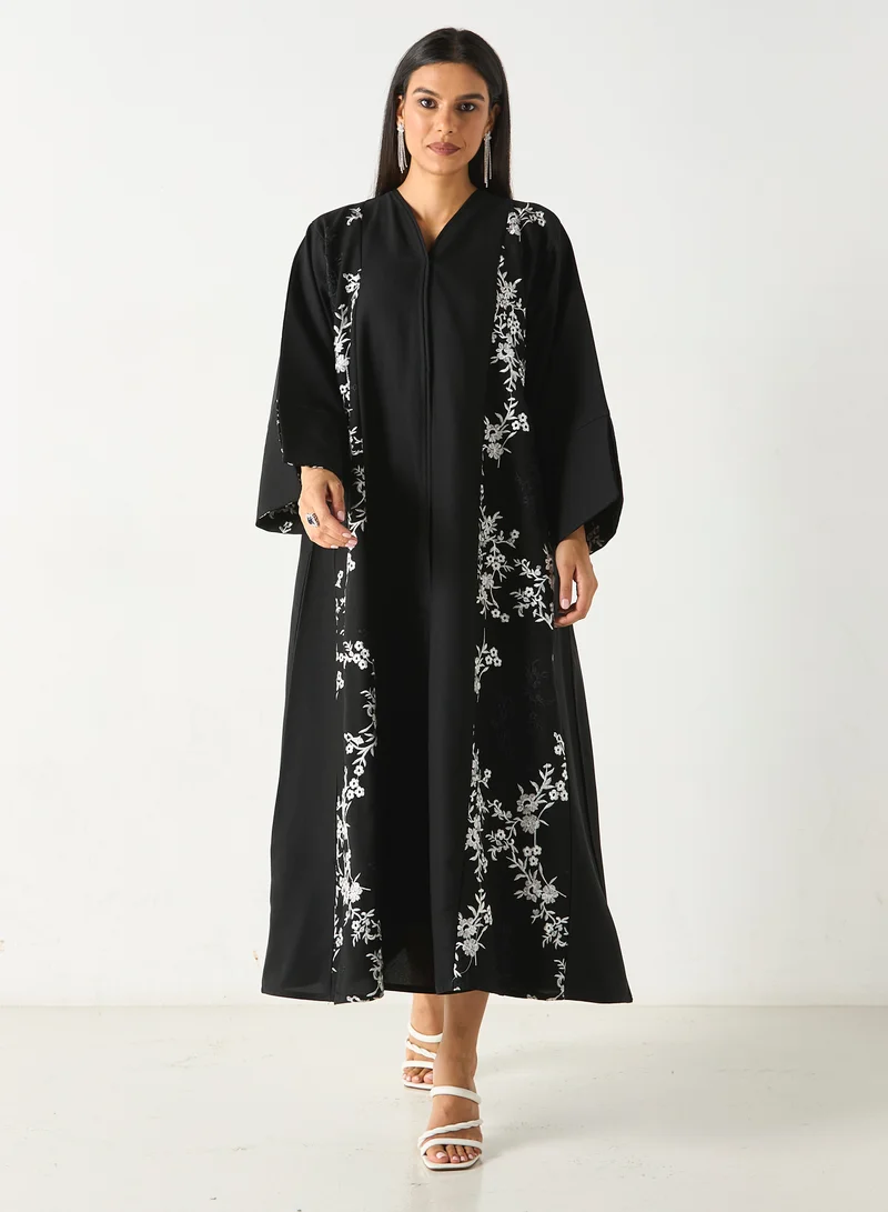 Hadiyath Al Madinah HM - Embroidered Abaya with Hijab