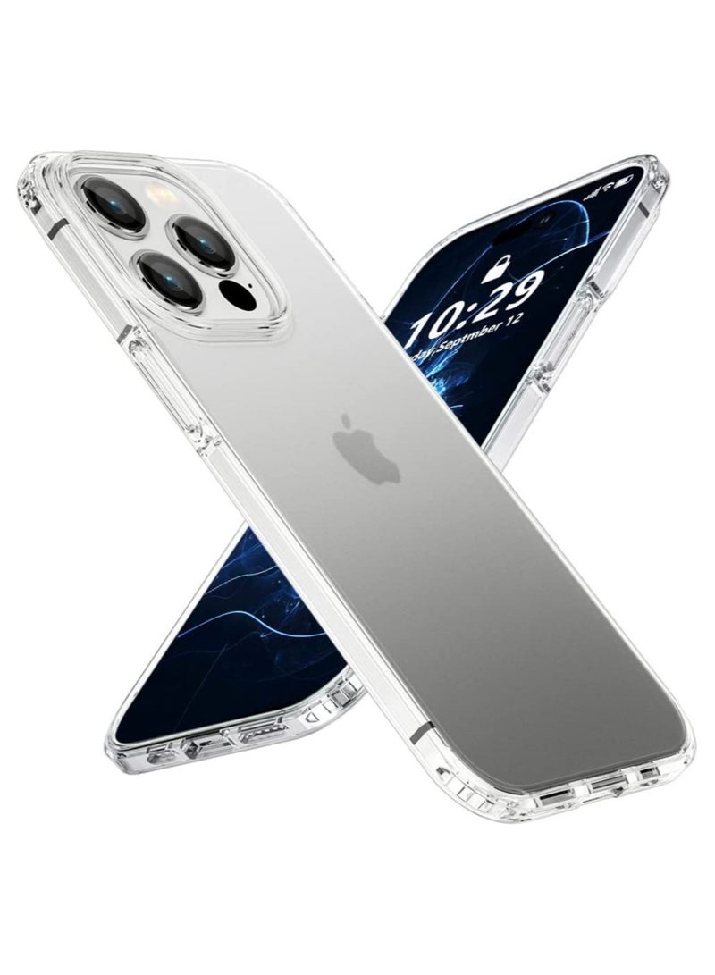 ELTRAZONE iPhone 14 Pro Max Case Frosted Translucent Thin [Military Grade Drop Protection]Anti-Drop Hard PC Back with Soft Silicone Edge Slim Protective Cover - Image 1