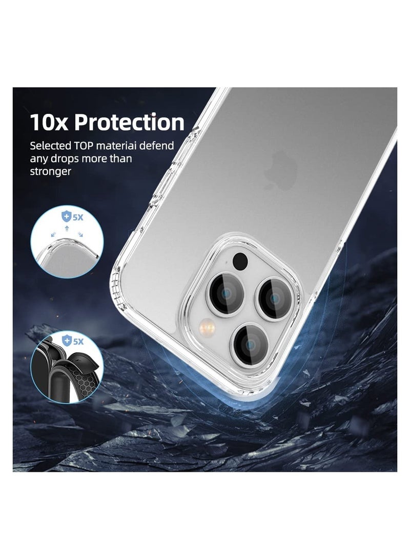 ELTRAZONE iPhone 14 Pro Max Case Frosted Translucent Thin [Military Grade Drop Protection]Anti-Drop Hard PC Back with Soft Silicone Edge Slim Protective Cover - Image 2