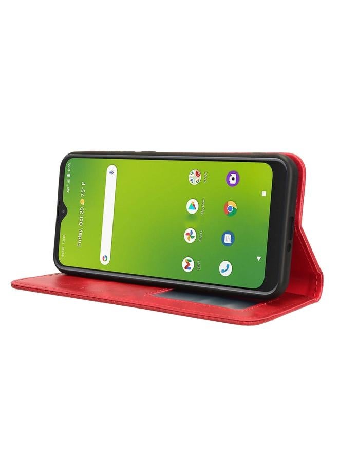 Zaboon Case For Cricket Icon5 Magnetic Buckle Retro Texture Leather Phone Case - Image 5