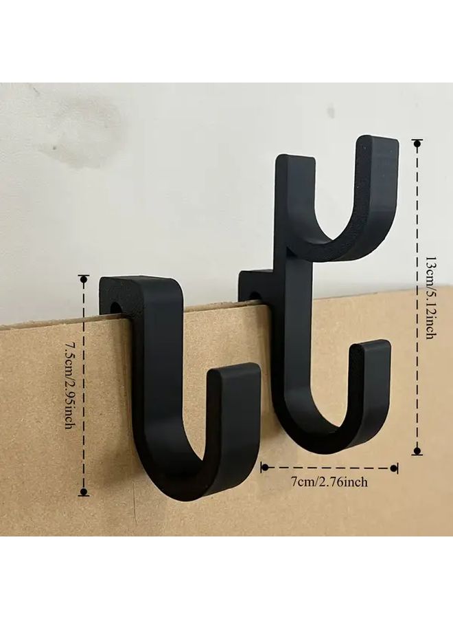 Universal Double Hook Car Umbrella Hooks With No Drill Installation For Suvs Trunk Storage Rack Black - Image 3