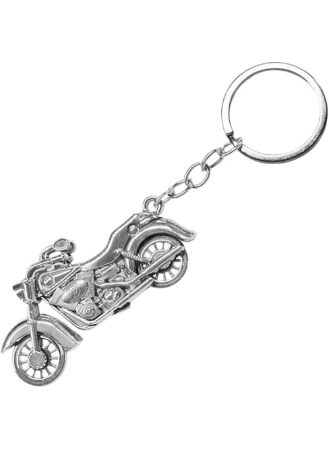 My Souq - Classic Motorcycle Metal Keychain - Silver Color - Image 1