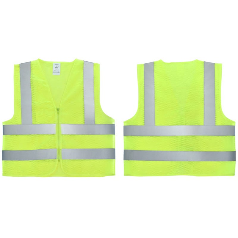 Neiko 53956A High-Visibility Safety Vest with Reflective Strips for Emergency, Construction, and Safety Use, Neon Yellow, Medium - Image 5