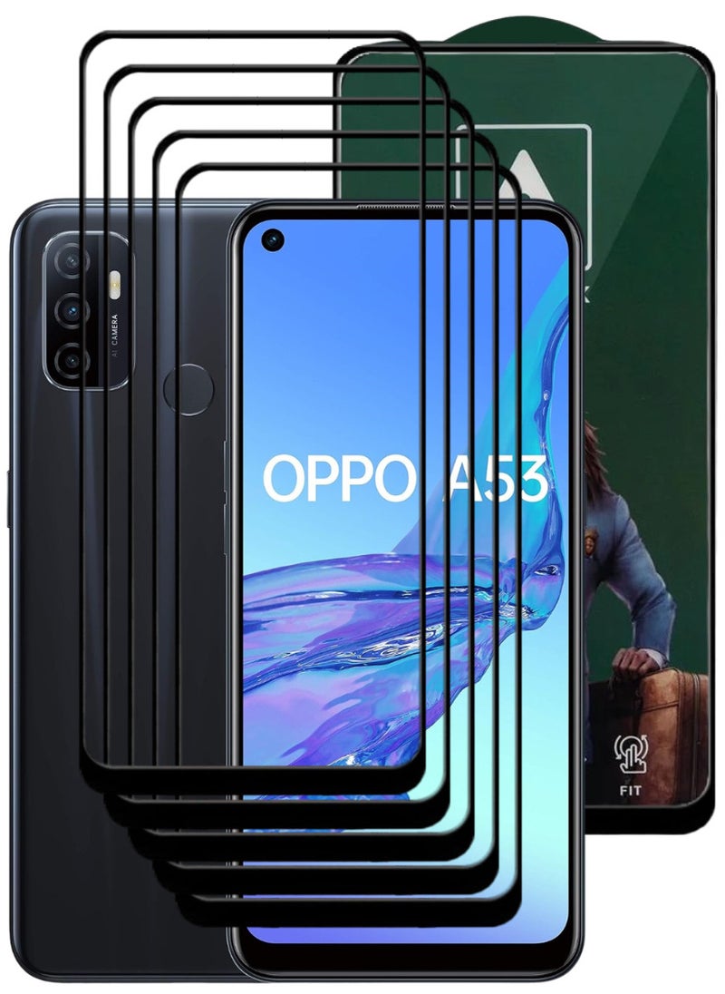 ACLIX 5 Pieces Antistatic ESD Dustproof Premium Quality High Definition Tempered Glass Screen Protector Designed For Oppo A53 - Image 1
